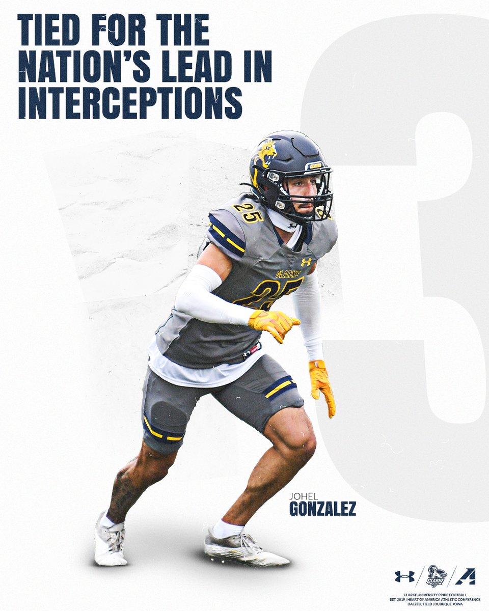 Program leader in career INTs: ☑️
Making QBs pay when they throw his way: ☑️

Johel Gonzalez is tied for the nation's lead in interceptions this season with three. 

#ClarkePride // #CUFB