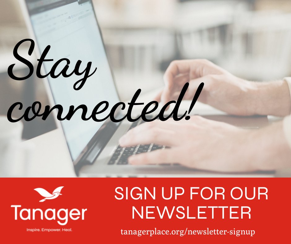 Sign up for our monthly e-newsletter and stay up-to-date on all the exciting things happening at Tanager! Subscribe now at tanagerplace.org/newsletter-sig…