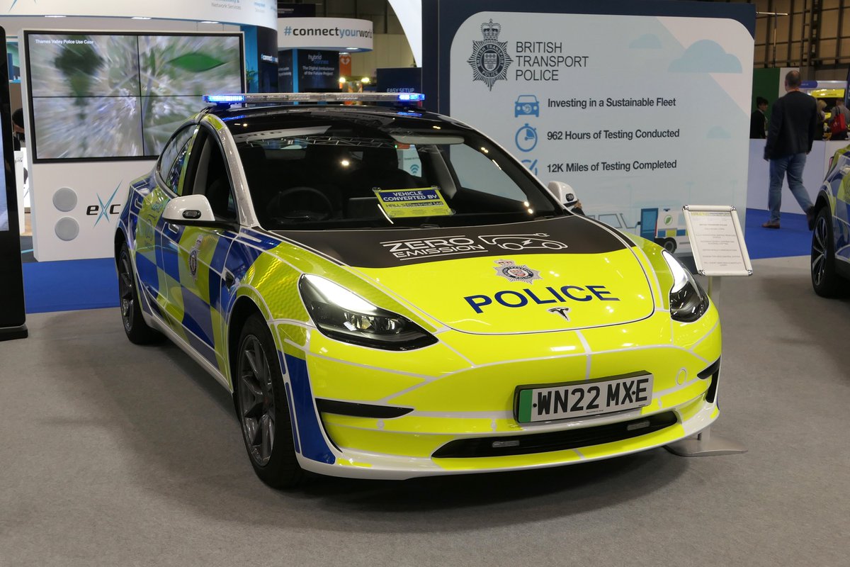 ESV911's tweet photo. Great to see the new British Transport Police Zero Emison vehicle at #ESS2020 electrification of the railway police https://t.co/faWkJw4g2Y
