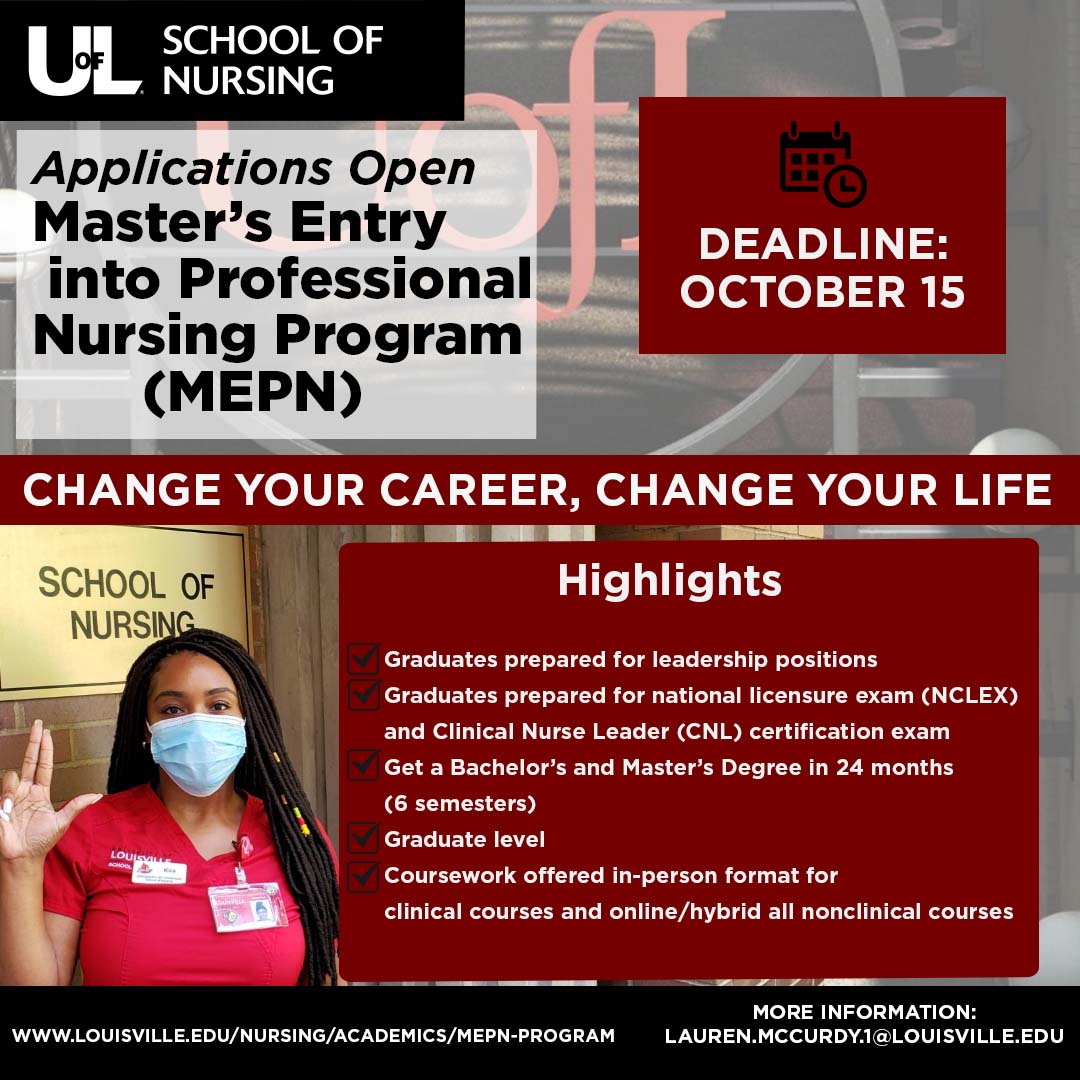 The deadline is approaching soon.  Submit your application:  louisville.edu/.../academics/…