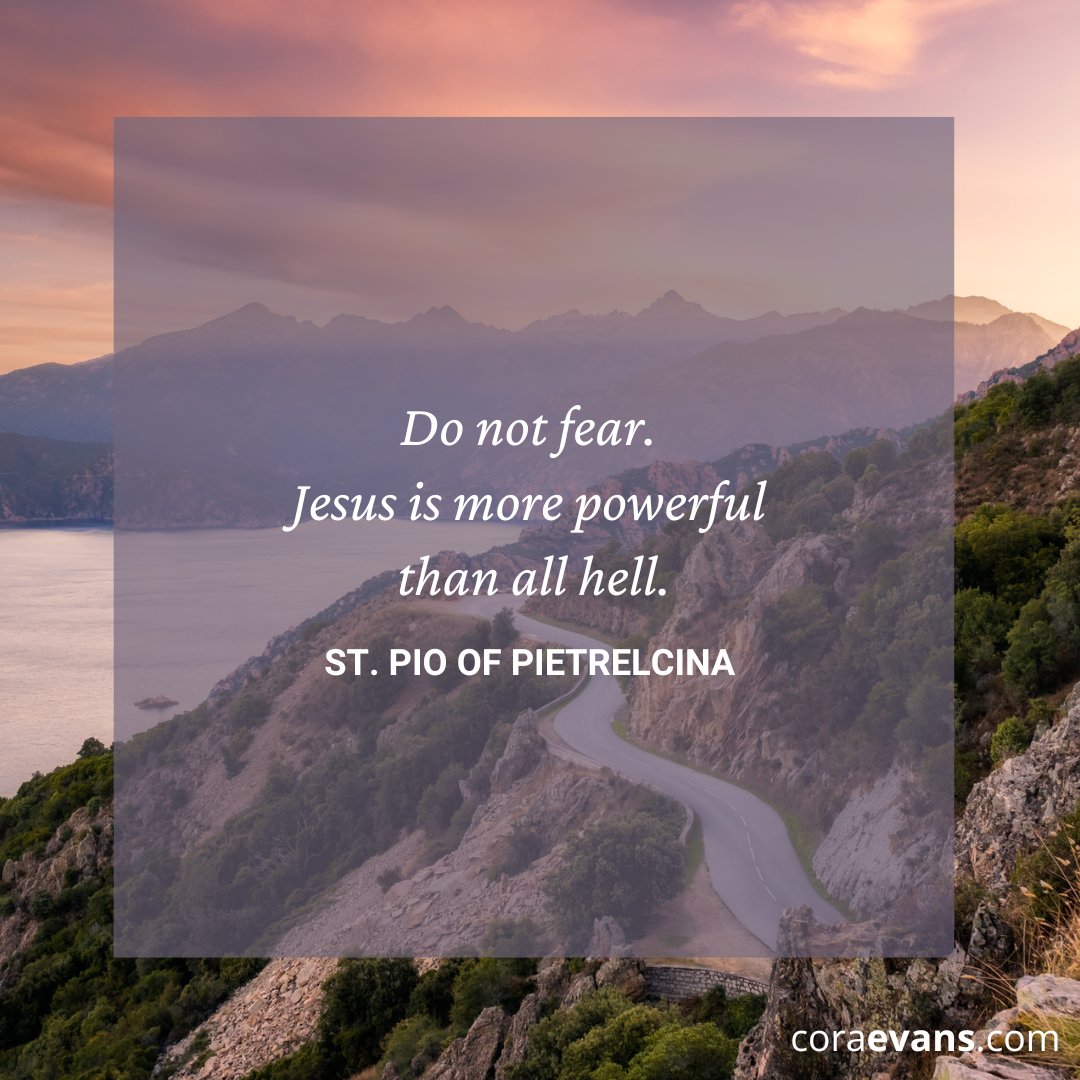St. Pio of Pietrelcina, pray for us!
.
.
.
More quotes from Padre Pio for your reflection on our blog: coraevans.com/blog/article/t…

#PadrePio #SaintQuotes #Prayer #JMJ #Catholic #BeNotAfraid #Jesus