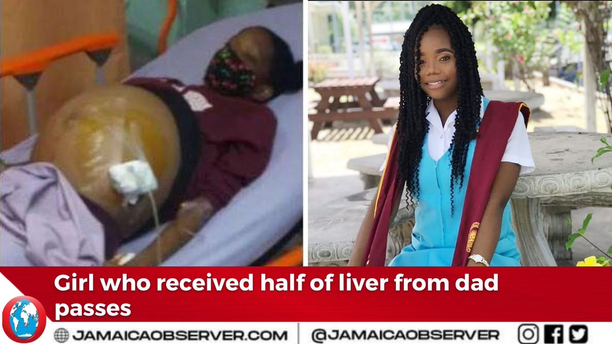 JamaicaObserver's tweet photo. Three weeks after her father Nicholas Harris risked his life and gave her half of his liver, 18-year-old Dijonay "DJ" Harris passed away due to complications.

Dijonay died at at hospital on Tuesday, September 20.
https://t.co/EBfB31BnjS https://t.co/7zJSuSFrGa