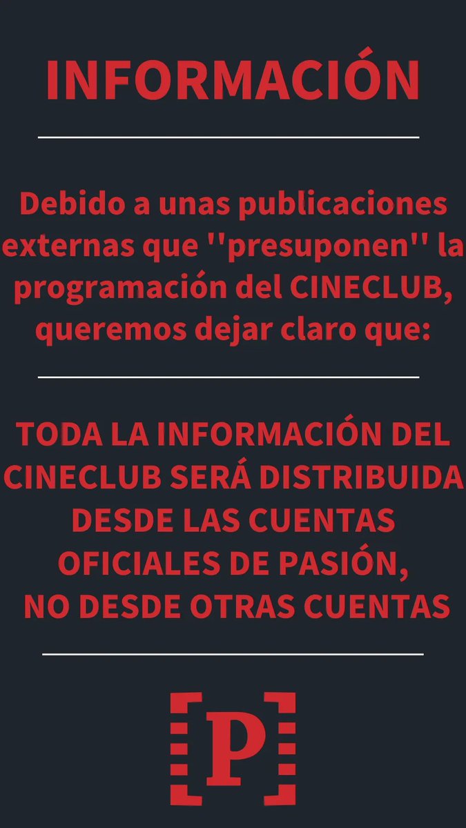 ascpasion's tweet photo. Y con esto os recordamos que: 

Vuelve el CINECLUB este sábado con ARREBATO, a las 19:00H en la casa de la cultura. 

¡Allí os esperamos! https://t.co/t7Ph7s8InD