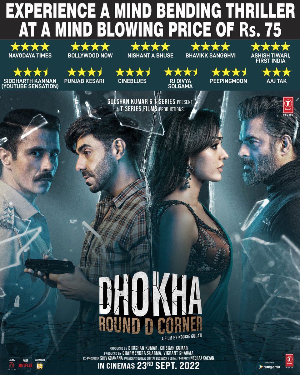 Thrillers are back on the big screen.  Rs75 Mein Dhokha

Book tickets : bookmy.show/Dhokha-Round-D…

<a href="/ActorMadhavan/">Ranganathan Madhavan</a> <a href="/KhushaliKumar/">Khushali Kumar</a> <a href="/Aparshakti/">Aparshakti Khurana</a> <a href="/DarshanKumaar/">Darshan Kumaar</a> <a href="/TSeries/">T-Series</a>