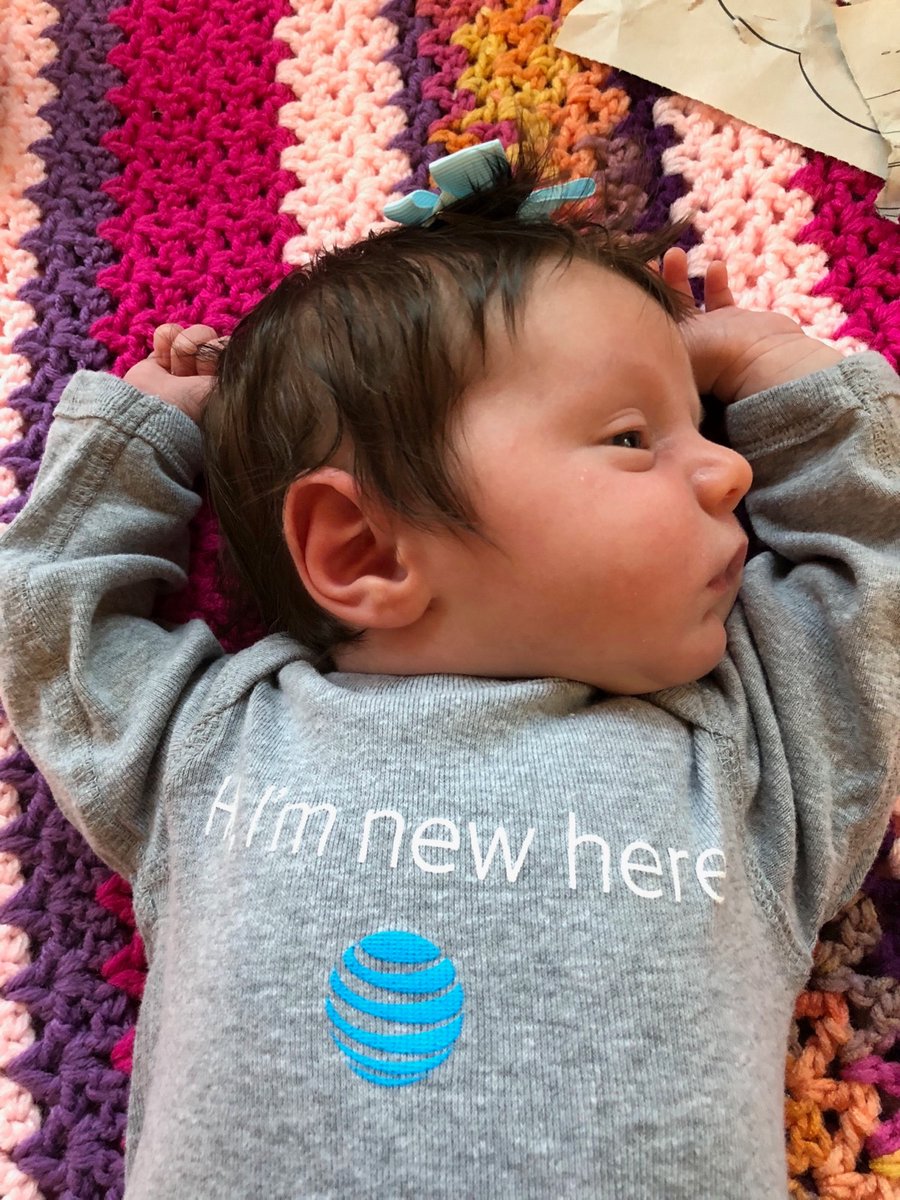 Thank you once again #AT&amp;T for the parental leave so I could spend time with the new addition just 4 years ago big sister was wearing this.