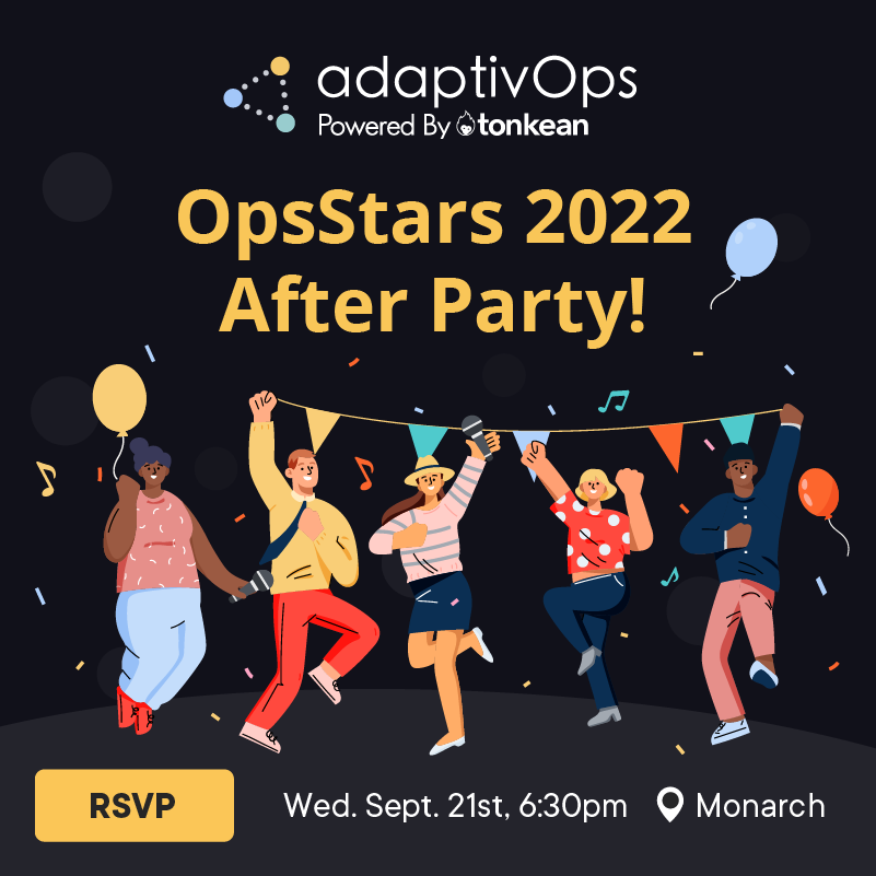 AdaptivOps's tweet photo. Going to #opsstars? Don't forget to RSVP to the After Party! https://t.co/sEYwlpjl0f
🍕 Passed and standing appetizers
🍸 Cocktails and non-alcoholic beverages
💿 2 DJ's
🏢 Entire venue rent-out
💃🏽 An aerial dancer
📸 Photo wall
🎉 Photographer
🐒 Special appearance by the Mascot https://t.co/QxhuIFzxWS