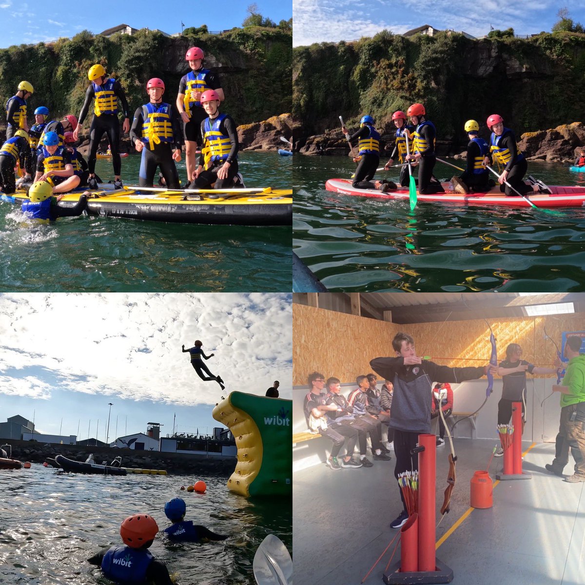 hsclonmelcbs's tweet photo. Lots of fun was had at our recent TY trip to Dunmore Adventure Centre- activities included Paddle Boarding, Wibit, Kayaking, Wall Climbing &amp; Archery 😊 https://t.co/dTkwTqYYd0
