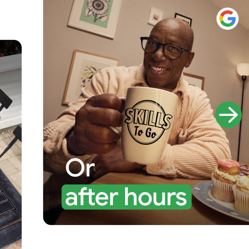 GoogleUK's tweet photo. @googleuk is teaming up with @IanWright0 to help people across the UK learn new career or business skills for free with Google training. Any time, day or night. Find a course for you now. Visit https://t.co/agnkDVUxxT