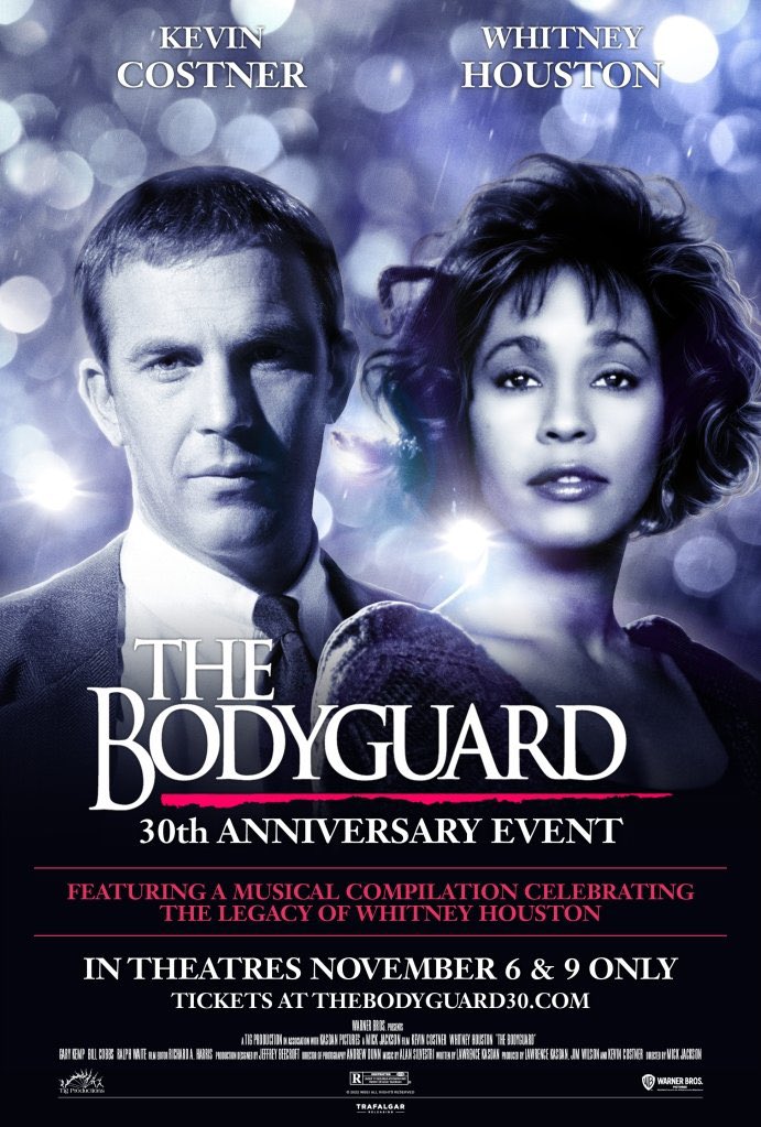 PopBase's tweet photo. ‘The Bodyguard’ starring Whitney Houston and Kevin Costner will be re-released theatrically for a 2 day special event celebrating the 30th anniversary of the record breaking film. 

The best selling soundtrack of all time accompanying the film will also be released on Vinyl. https://t.co/OR5BQezl2s
