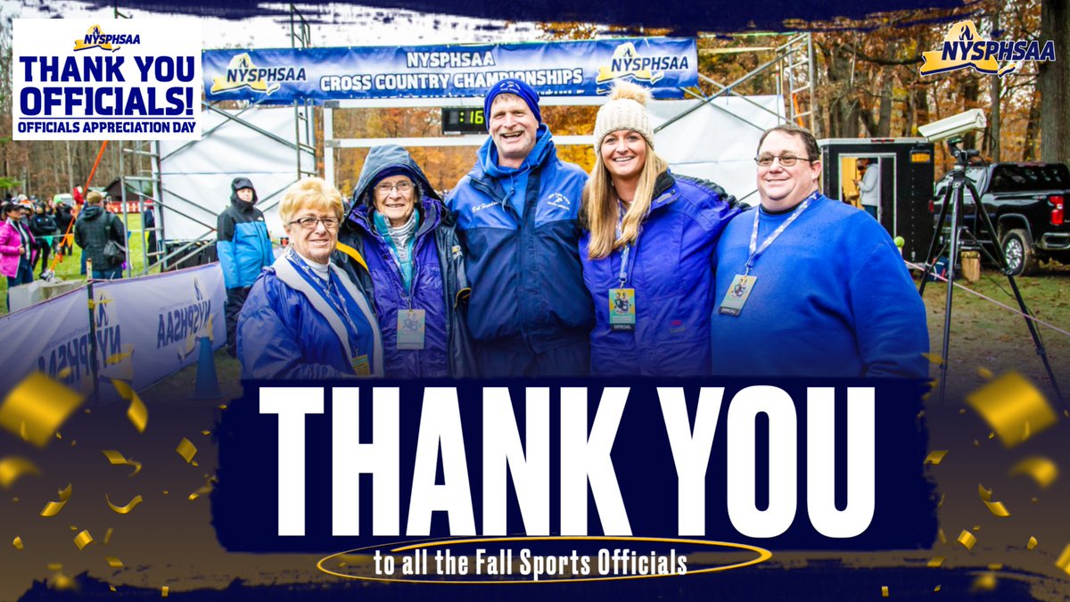 #NYSPHSAAOfficialsDay continues today and Thursday, so be sure to say thank you to a fall sports official for all they do!

Interested in becoming an official?
highschoolofficials.com