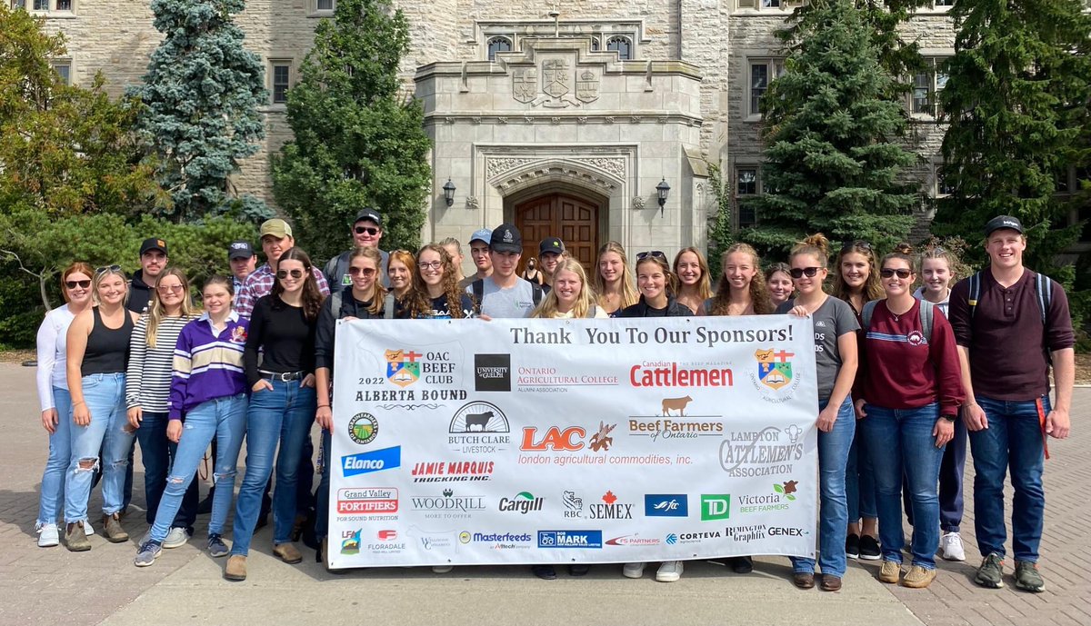 OACAlumni's tweet photo. Wishing safe travels to the #OACAggies who have travelled west as part of the Alberta Bound with the @OAC_Beef_Club!!

We are happy to support the students in their continued learning &amp; networking in the Ag Industry!

Have fun! https://t.co/jOOH7aEo5Q