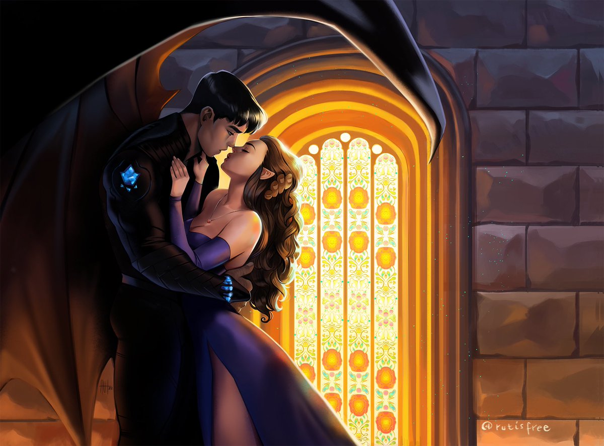 𝙊𝙛𝙛𝙚𝙧 𝙖𝙣𝙙 𝙥𝙚𝙧𝙢𝙞𝙨𝙨𝙞𝙤𝙣.

 ⊱❊⊰⁣⁣⁣

⁣⁣⁣⤞ art by <a href="/rutisfree/">ruisfree</a> (💜)
⤞ commissioned by me

#azrielshadowsingerweek2022 Romance Day
<a href="/AzrielWeek/">Azriel Shadowsinger Week</a> 

⊱❊⊰⁣⁣⁣

Do not repost, please.
#elriel #booktwt #fanart #acotar