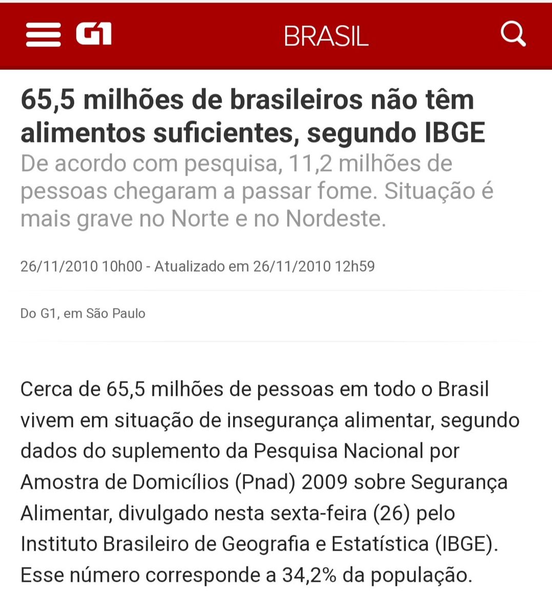PATRlOTAS's tweet photo. Mais de 65 milhões de pessoas passavam fome no Brasil no final do gov Lula. Compartilhem a verdade! https://t.co/hnSmSzTAeS