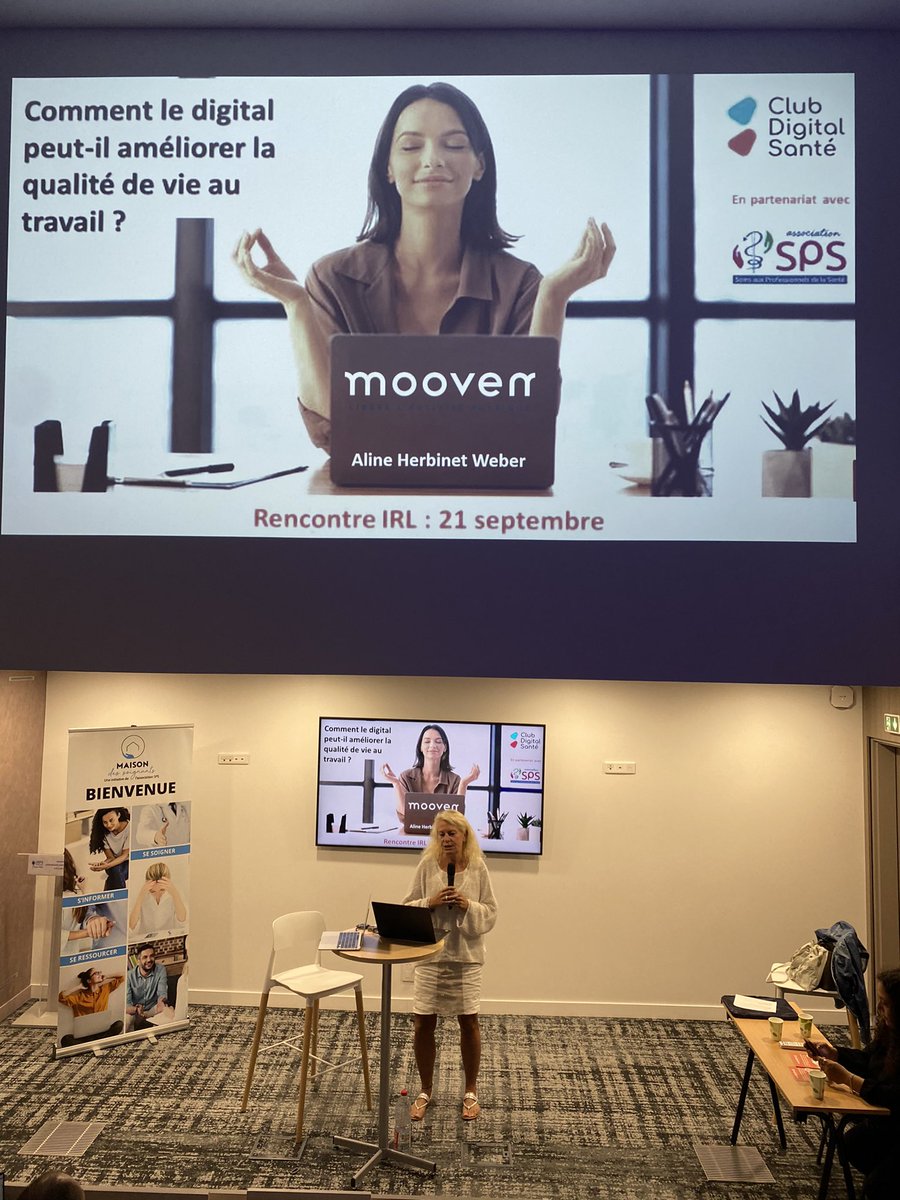 eVeDrug (@evedrugclaude) on Twitter photo #hcsmeufr <a href="/MaisonSoignants/">Maison des soignants</a>
<a href="/AlineHerbinet/">Aline.herbinet@vas-i.fr</a> nous présente <a href="/Moovenvisio/">Mooven</a> = Mouvement ET Ouverture autour de la Qualité de vie au Travail :
👉 Responsabiliser les salariés
👉 Respecter le code du travail (protéger la santé mentale)
👉 Lutter contre la sédentarité et l’inactivité #hcsmeufr <a href="/MaisonSoignants/">Maison des soignants</a>
<a href="/AlineHerbinet/">Aline.herbinet@vas-i.fr</a> nous présente <a href="/Moovenvisio/">Mooven</a> = Mouvement ET Ouverture autour de la Qualité de vie au Travail :
👉 Responsabiliser les salariés
👉 Respecter le code du travail (protéger la santé mentale)
👉 Lutter contre la sédentarité et l’inactivité