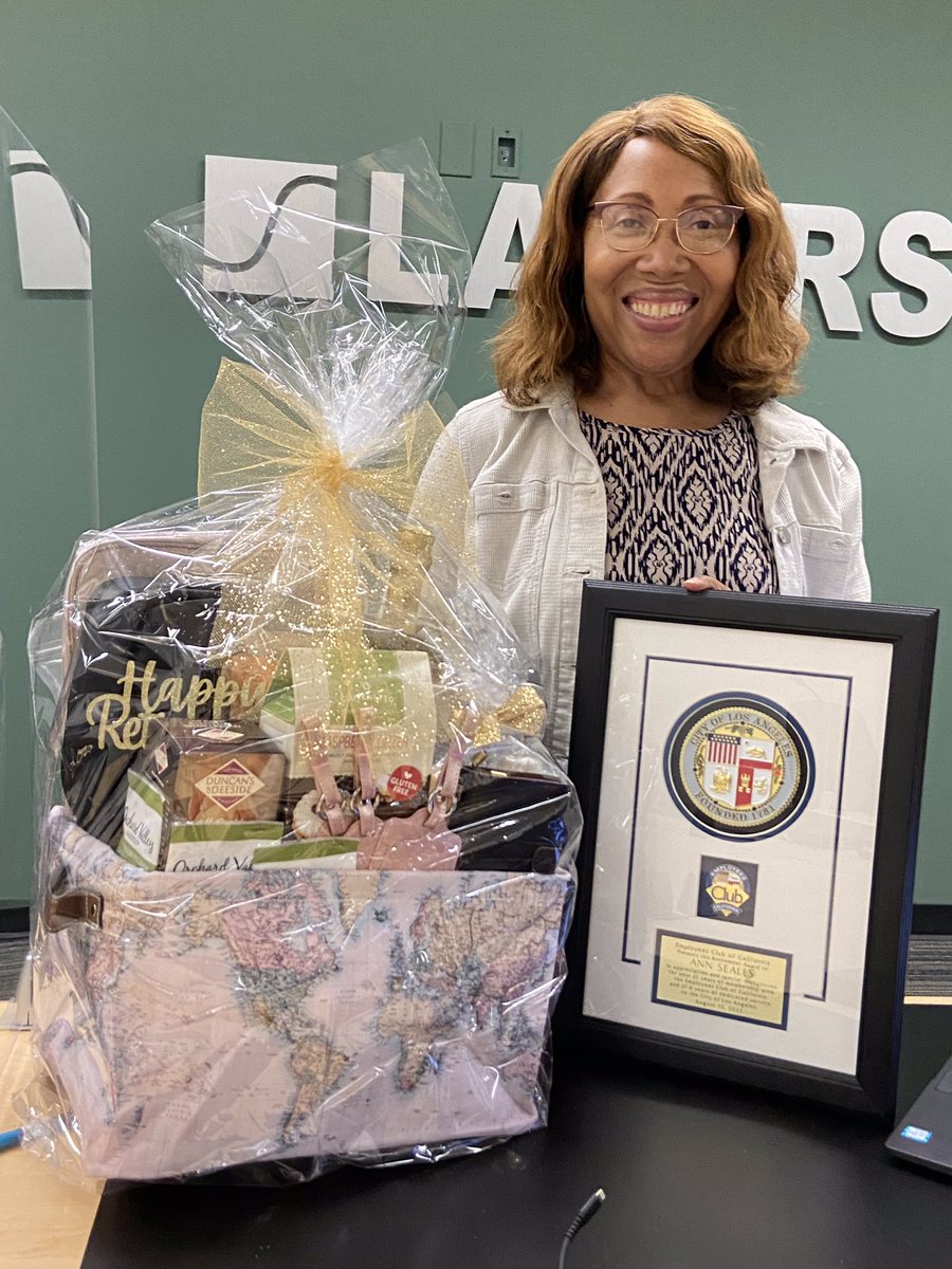 TheCLUBofCA's tweet photo. Well Deserved: Congrats to Ann Seales, LACERS, who retired after 27 years of service. She received a coveted Club retirement plaque with gratitude from Club CEO Robert Larios.
https://t.co/68mvHPcif2
Post your congratulations below!
@TheCLUBofCA @RobertLariosCEO
#LACERS https://t.co/lXVWW9eqpK