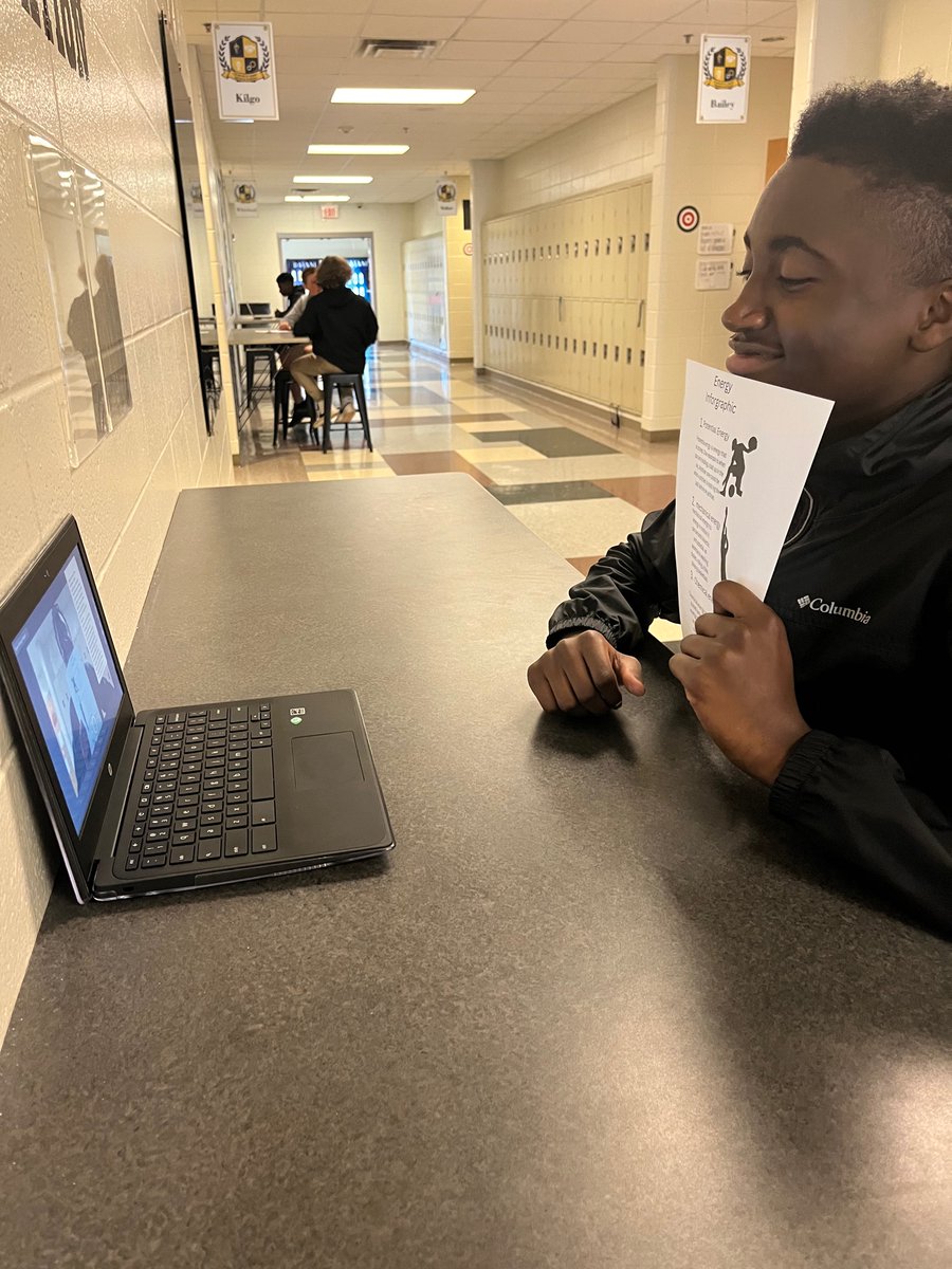 MorganBible's tweet photo. Ss in @hendrixscience class are collaborating and critical thinking to explain and give examples of each type of energy. They are utilizing @Canva to create their infographics and @MicrosoftFlip to present. #GoldStandard @dms_tcboe https://t.co/VR6y9bvMXr