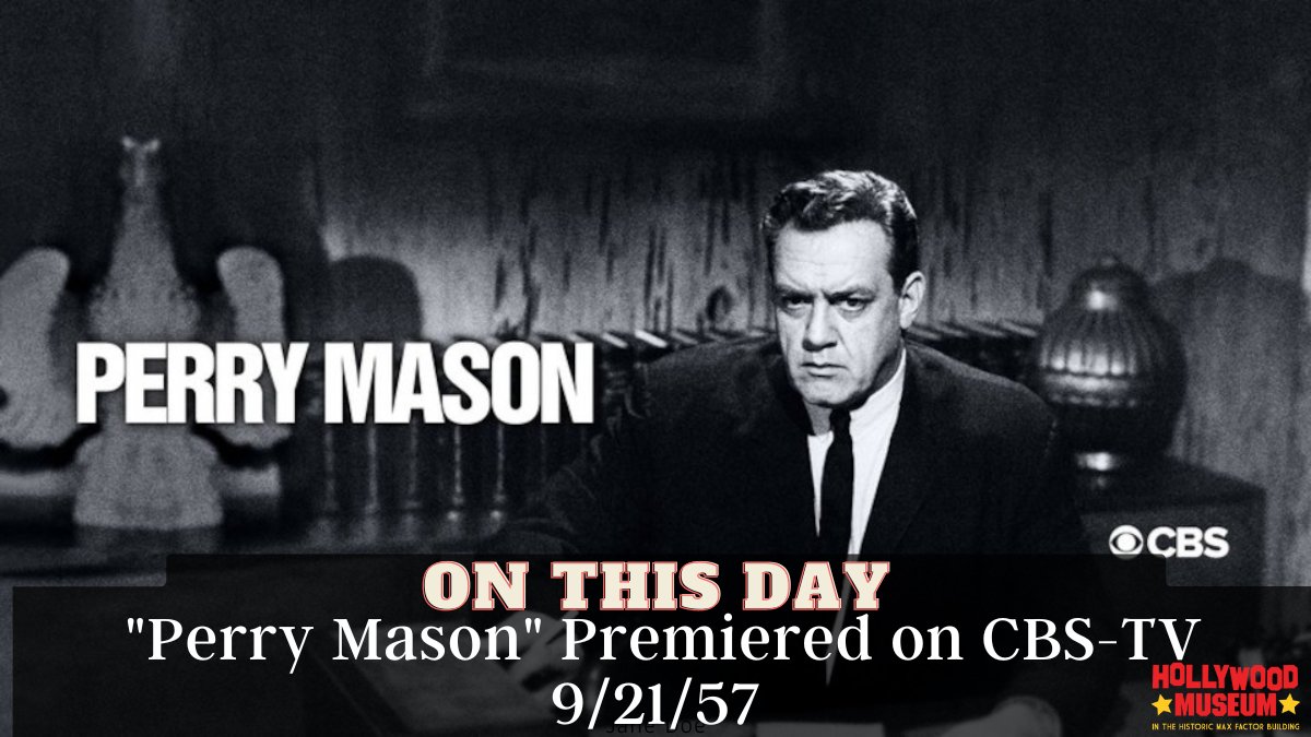 ON THIS DAY in 1957 #PerryMason TV series, based on the character by author Erle Stanley Gardner, starring Raymond Burr premiered on <a href="/cbstv/">CBS TV</a>