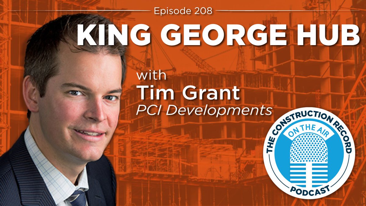 The Construction Record Podcast :tm: (@tcr_cast) on Twitter photo On this episode of @constructconnx âs Construction Record podcast, @JOCFrey speaks with <a href="/PCIDevelopments/">PCI Developments</a> president Tim Grant about the King George Hub, an expansive mixed-use development situated next to the King George Skytrain station in Surrey, B.C.
apple.co/3xGBEC6 On this episode of @constructconnx âs Construction Record podcast, @JOCFrey speaks with <a href="/PCIDevelopments/">PCI Developments</a> president Tim Grant about the King George Hub, an expansive mixed-use development situated next to the King George Skytrain station in Surrey, B.C.
apple.co/3xGBEC6