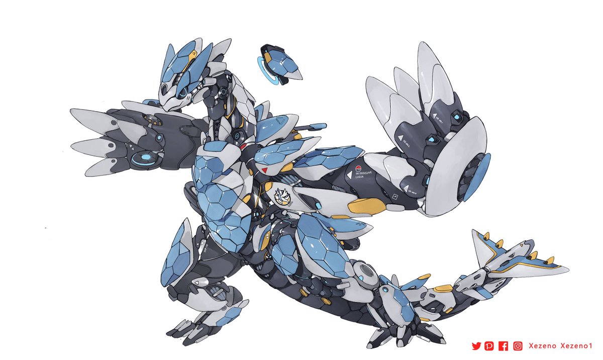 「Pokemon x MechaLugia Mk-II 」|Marcus Hiiのイラスト