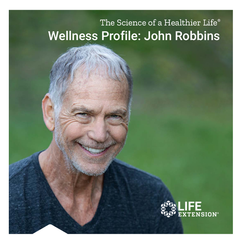LifeExtension's tweet photo. After walking away from the Baskin-Robbins fortune, he founded an organization to transform food systems to support healthy people and a healthy planet. 🌎 #wellness #profile #JohnRobbins