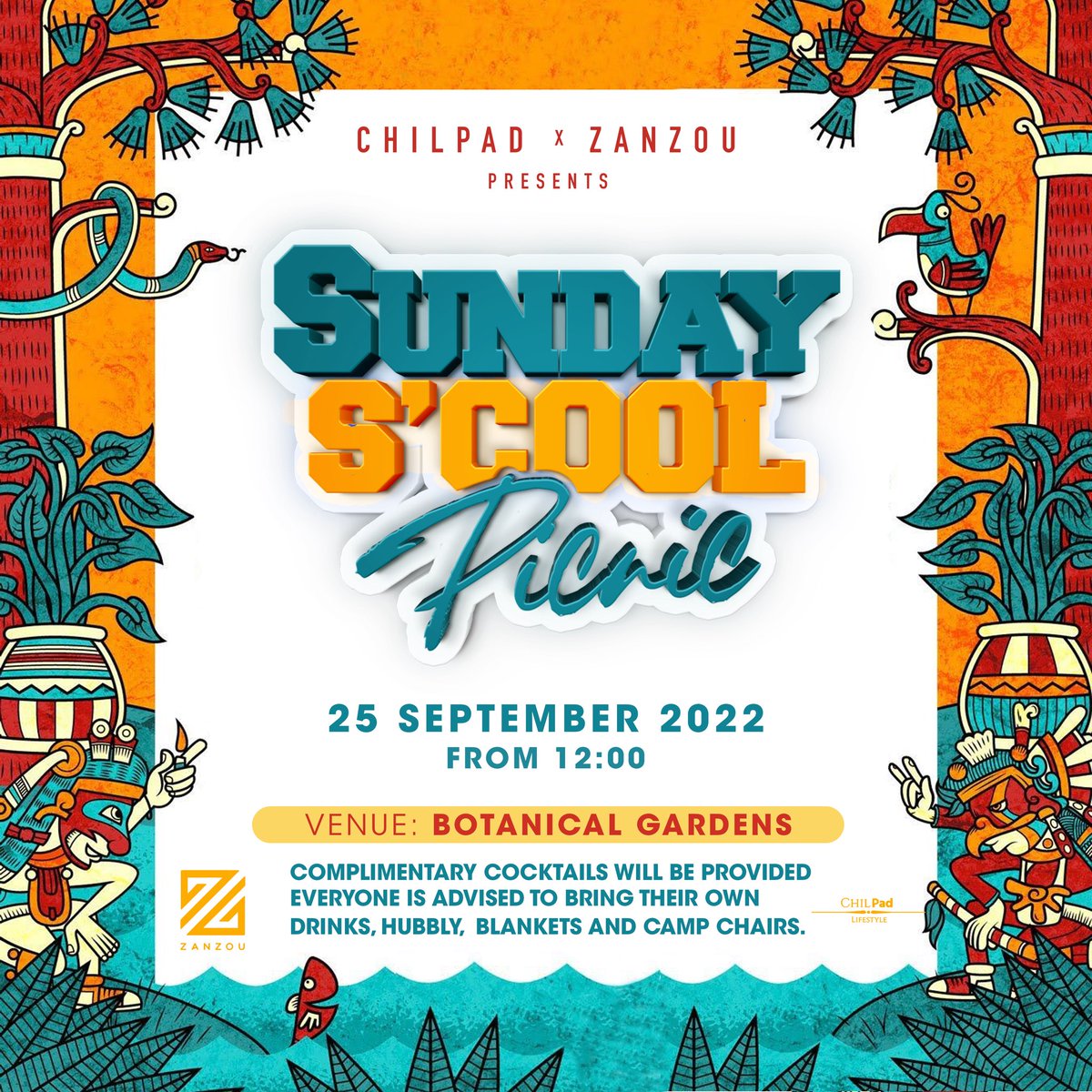 thokozanii_ma's tweet photo. Chilpad in Collaboration with Zanzou invites you to a warm hearted Sunday S’Cool Picnic, filled with beautiful people and good vibes🥂🧺 https://t.co/yGkrIbXpeW