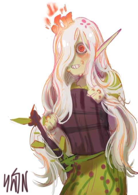 a character for a oneshot constantine I feel like its a universal constant to make druids just a bit weird#DnD #DnDcharacter 