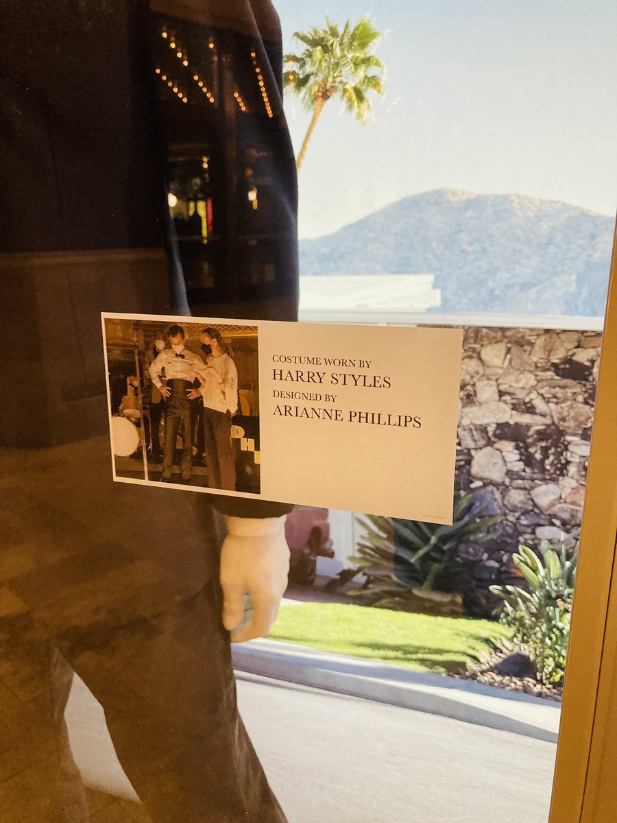 hsdaily's tweet photo. One of Harry’s costumes for ‘Don’t Worry Darling’ displayed at the AMC Americana (via @LalasLevels) https://t.co/HBj19bh2ui