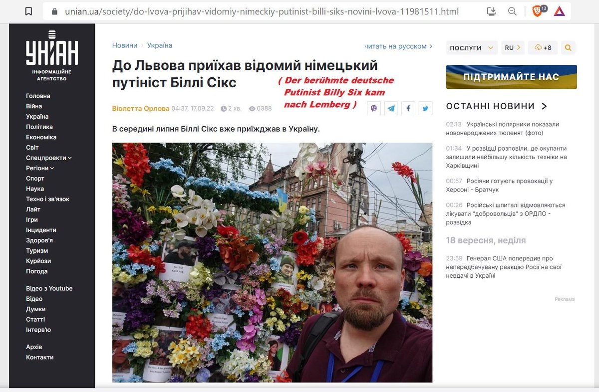 six_billy's tweet photo. Ich werde von der ukrainischen Lügen-Presse verfolgt - für eine objektive Doku, die überhaupt nicht "anti-ukrainisch" ist!

💥Alerta! Alerta!💥

👉https://t.co/nv9tlDRY1x https://t.co/ziJA5Kw1Xc