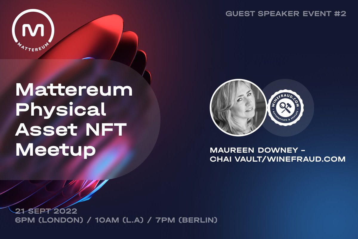 Our first guest, Maureen Downey is on now, talking wine fraud and web3. <a href="/moevino/">Maureen Downey</a> <a href="/WineFraud/">WineFraud</a>