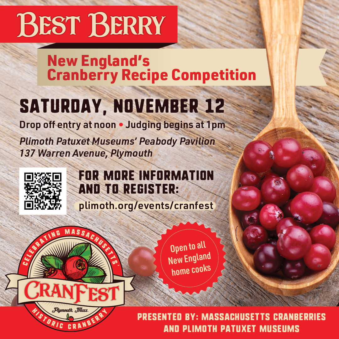 McGrathPR's tweet photo. #Massachusetts' state #fruit has earned a new seat at the #fall table of #home #cooks and #foodies alike. “Best #Berry: #NewEngland’s #Cranberry #Recipe #Competition,” premieres at #CranFest, on 11/12, in #Plymouth by .@MassCranberries & .@plimothpatuxet https://t.co/PA9JIe5W3J https://t.co/azd6BBiQXW