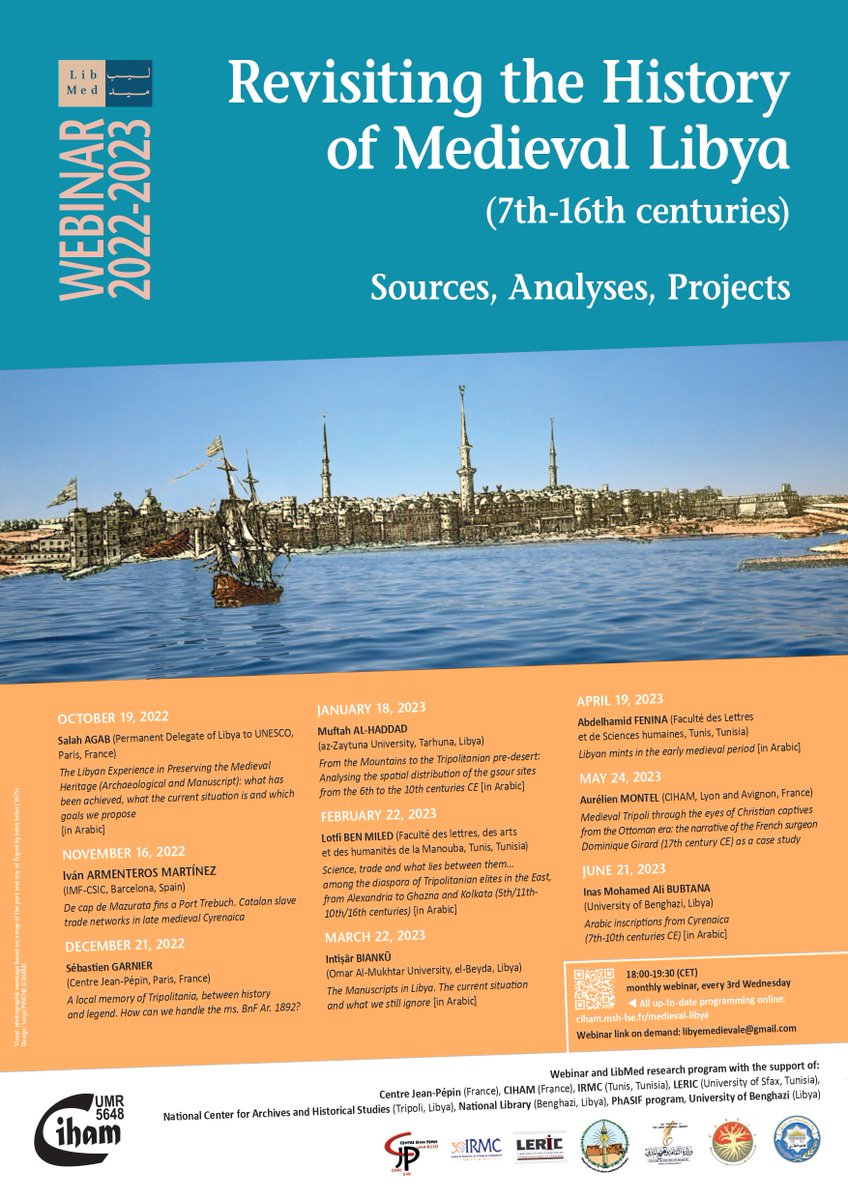 LibMed Webinar 2022-2023
Feel free to circulate!
Zoom link: libyemedievale@gmail.com