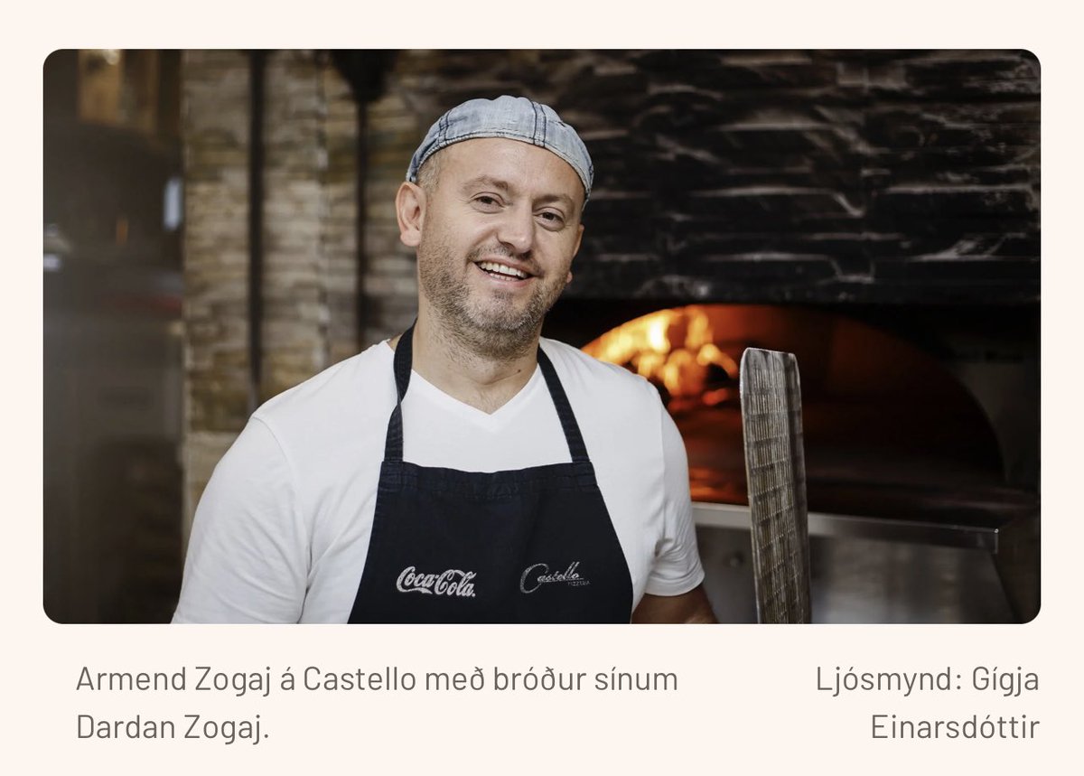 Ég hélt að það væri settur viður í pizzaofninn