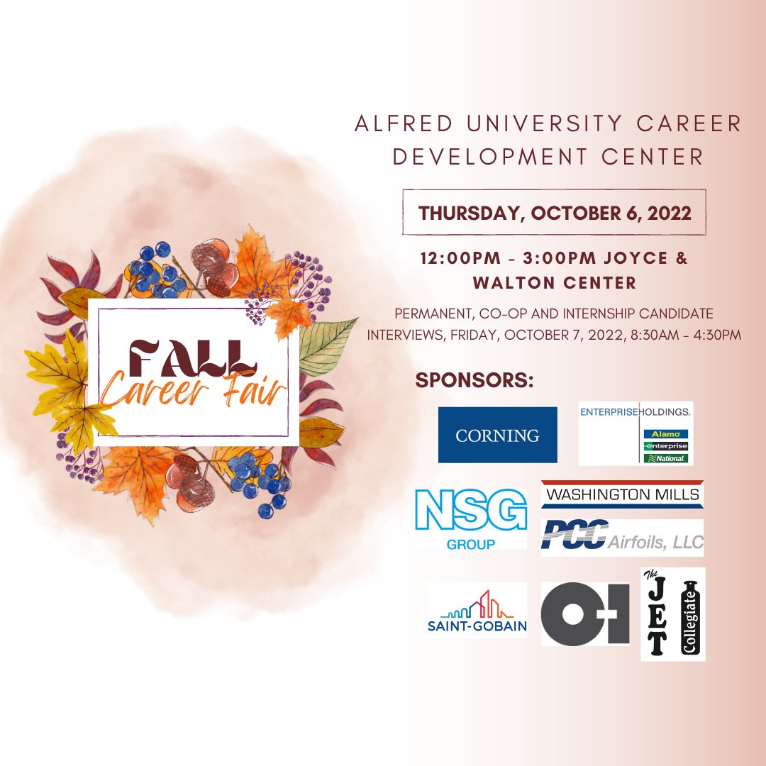 AUCareers's tweet photo. The Fall Career Fair is October 6th! Don't miss your chance to meet with employers in the Joyce &amp; Walton Center from 12PM to 3PM. Sign up here: https://t.co/Zhbno8jBfW @ausaxons #AUCAREERS https://t.co/NHcCHeUcy5