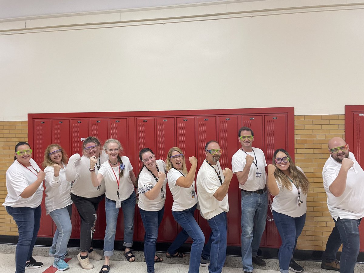 Amundsen_HS's tweet photo. The science staff members got way into the spirit of Twin Day theme. Can you say, “decuplets”? https://t.co/hzldMM3IXx