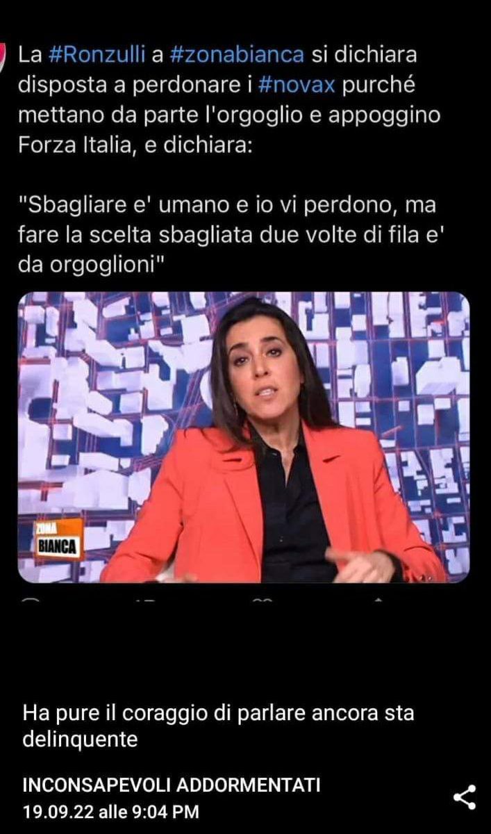 Morch1964's tweet photo. La #Ronzulli si dice pronta a perdonare i #NoVax è a ricevere il loro voto (che aveva rifiutato durante la #fakePandemia)🤣🤣🤣🤣😂Ci perdona 🤣🤣🤣😂😂 https://t.co/VDQ3JZFm2x