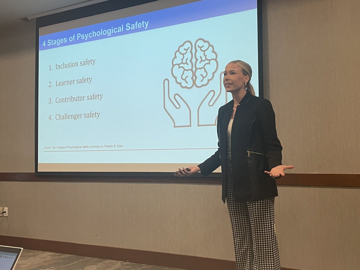 Sarae Kellen with <a href="/DaleCarnegieND/">DaleCarnegieNDMN</a> absolutely slaying Psychological Safety at the <a href="/ndshrm/">NDSHRM</a> #2022HRreimagined conference! Way to engage, emotionally connect, command the room with confidence and provide actionable powerful insights! 🙌 #shrm
