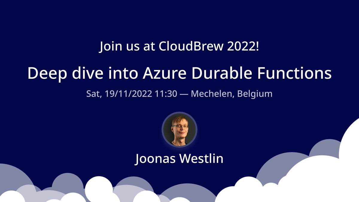 CloudBrew (@cloudbrewconf) on Twitter photo Join us for #CloudBrew 2022 in November! <a href="/JoonasWestlin/">Joonas Westlin</a> will be speaking, along with many others. ☁ Register at cloudbrew.be Join us for #CloudBrew 2022 in November! <a href="/JoonasWestlin/">Joonas Westlin</a> will be speaking, along with many others. ☁ Register at cloudbrew.be