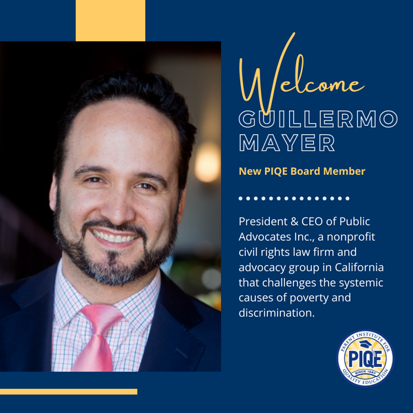 PIQEUSA's tweet photo. #PIQE is proud to welcome Guillermo Mayer and Dr. Sera Hernandez to our Board! 🎉 We'd also like to introduce Karen Y. Zamarripa as our new Board Chair!
We are thrilled to have our new members join our #PIQEFamily!💛💙
📌Learn more: https://t.co/zvuaEXDwDn https://t.co/tog1h26MmU
