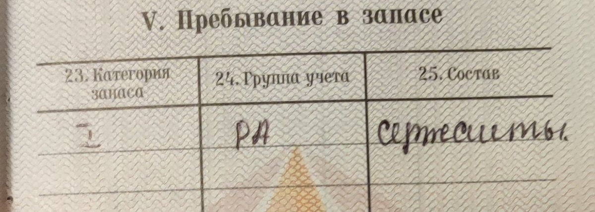 Sasha_209's tweet photo. Здравствуй первая категория запаса. https://t.co/9RG4x2st2J