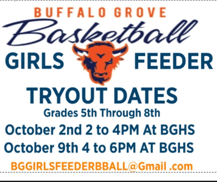 SJGenthner's tweet photo. BG Girls Feeder Basketball Tryouts have been announced!  Teams Grade 5th-8th!! Sign up today!! @BisonCountry https://t.co/LfUjHQ3hzk