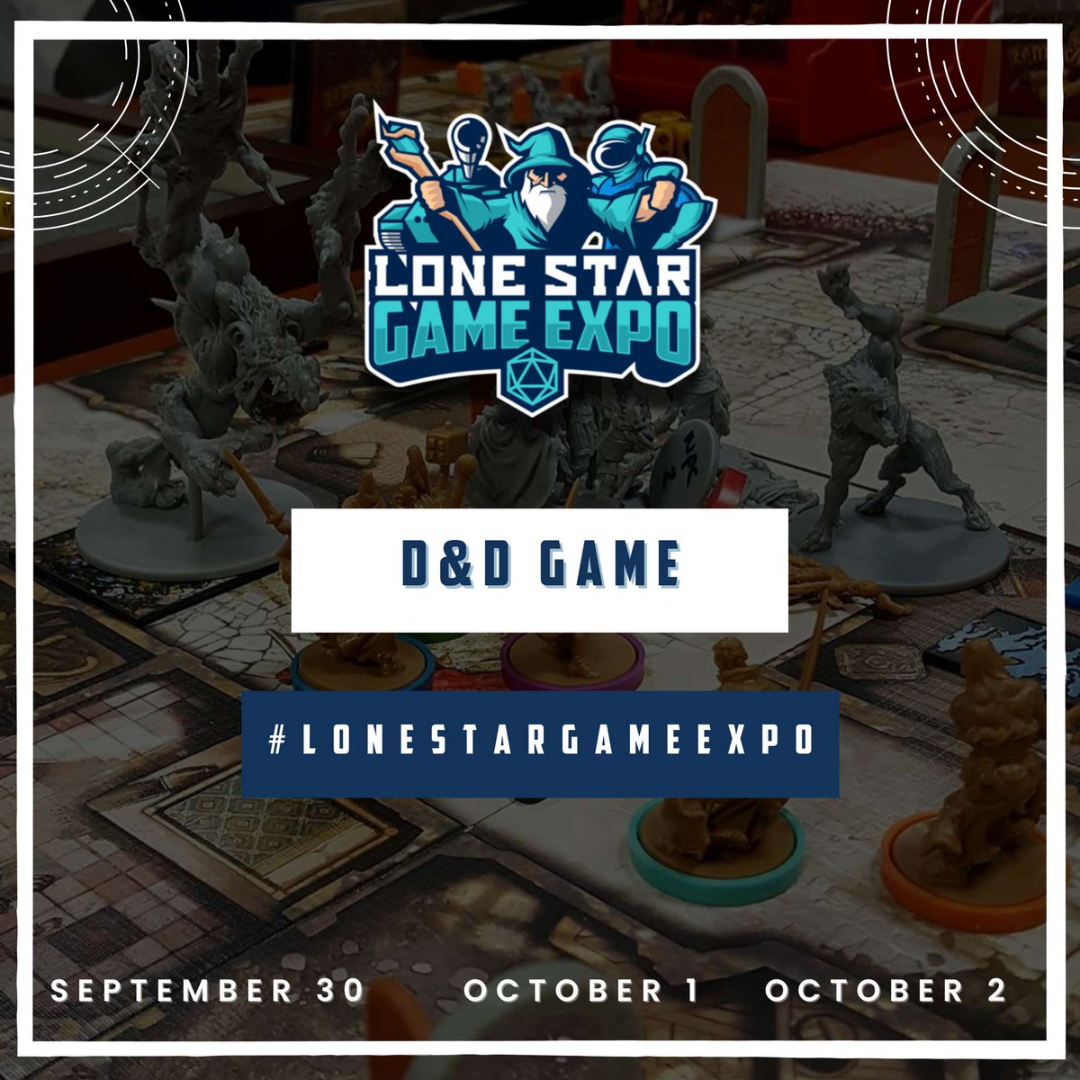 LSgameexpo's tweet photo. Dying to play a game of D&amp;D with your crew? 

Try your hand at it at the #LoneStarGameExpo 2022 this coming September 30th at Grapevine. Whether you're a newcomer or well-versed in the game, head on down and even host your own event! 

Register here: https://t.co/Ecj4CBvmoz https://t.co/coF7XoyvaM