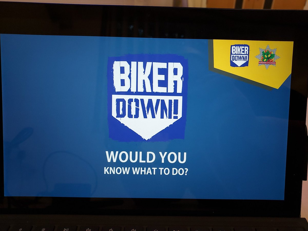 NFRS_Prevention's tweet photo. Education are ready to welcome the next cohort of Bikers to our #BikerDown course this evening at Mansfield Fire Station. This free course covers the science of being being seen, first aid and helmet removal and scene management. Details of how to book are on the NFRS website. https://t.co/WNCOGI6Dt5