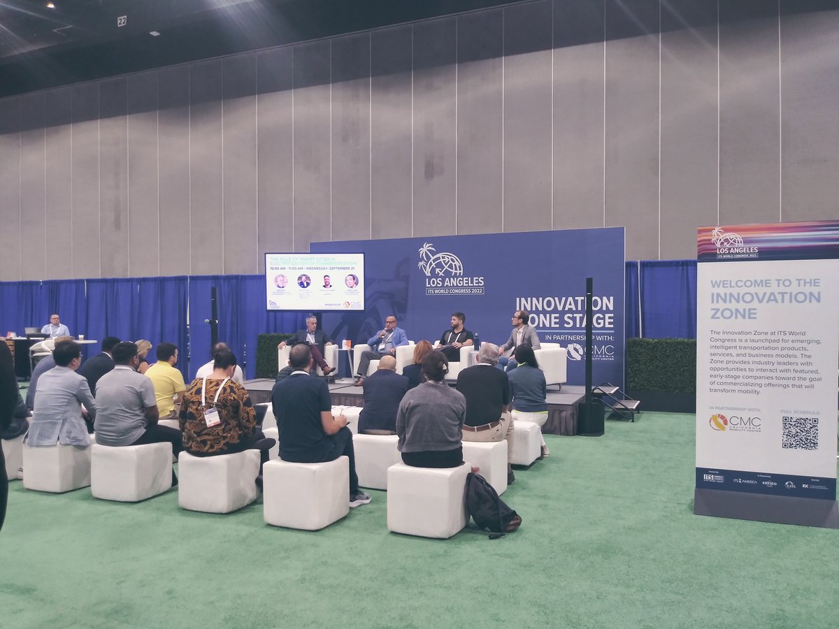 Happening NOW in the Innovation Zone at #ITSWC2022: The Role of Smart Cities in Electrification of Transportation with <a href="/GridMatrixAI/">GridMatrix</a> and <a href="/alectranews/">Alectra</a>.