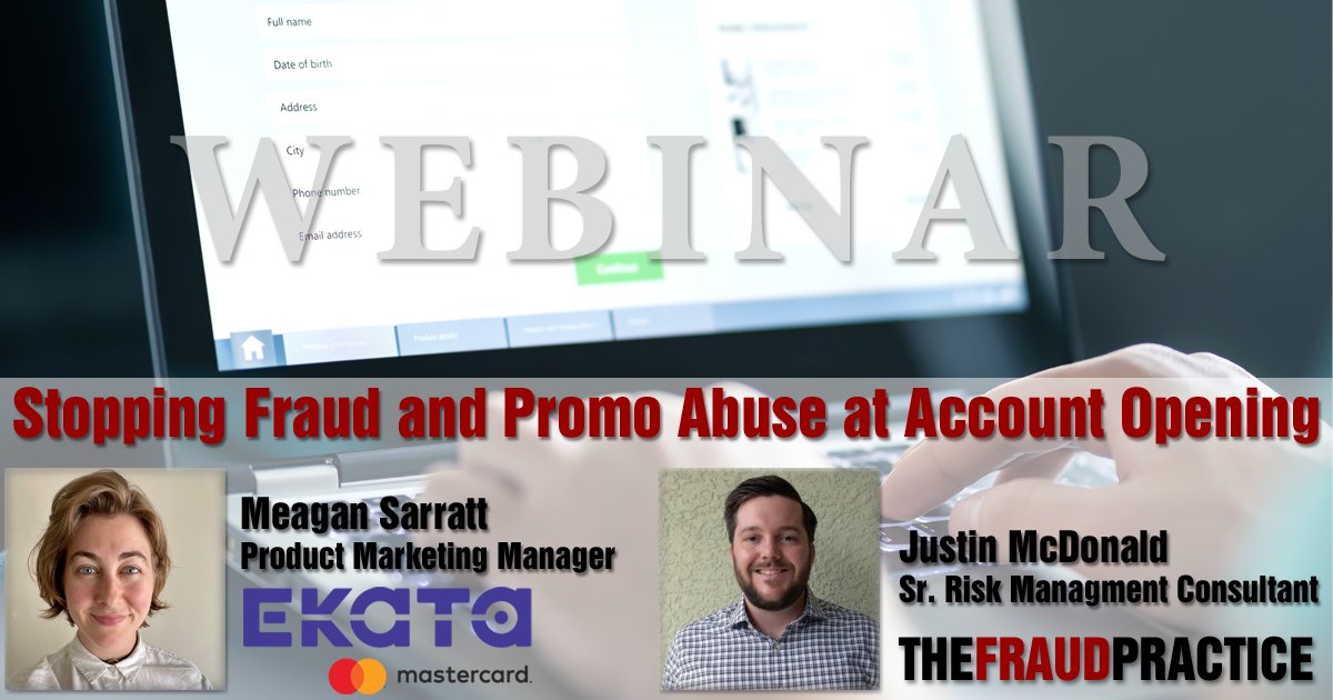 Fraudpractice's tweet photo. Join us in 7 Days - Fraud and Promo Abuse Webinar - https://t.co/npU0bVdCMN https://t.co/Ejznppl2S2
