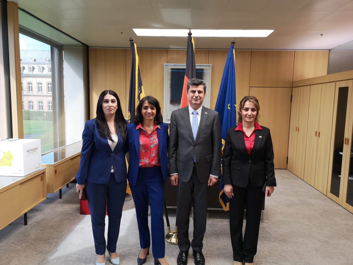 Dr.Ali Tatar (@dralitatar2) on Twitter photo It was a great pleasure to meet with the Speaker of the Parliament of the Baden-Württemberg, Mrs. <a href="/Muhterem_Aras/">Muhterem Aras MdL</a> were she warmly welcomed our visit and described Duhok as "the governorate of coexistence". It was a great pleasure to meet with the Speaker of the Parliament of the Baden-Württemberg, Mrs. <a href="/Muhterem_Aras/">Muhterem Aras MdL</a> were she warmly welcomed our visit and described Duhok as "the governorate of coexistence".
