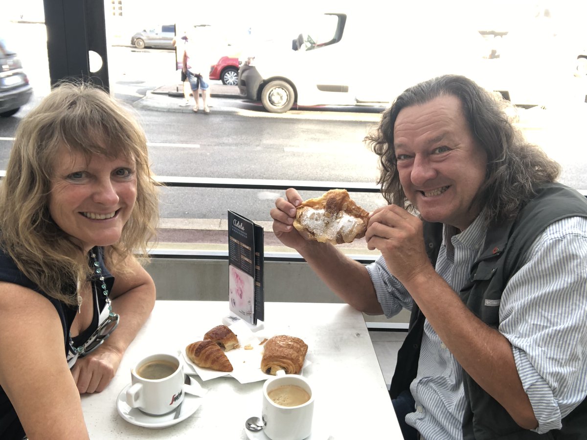 TheLittleCaddy's tweet photo. And of course, being France, one just has to have breakfast every day :-) https://t.co/h4U0sINmcm
