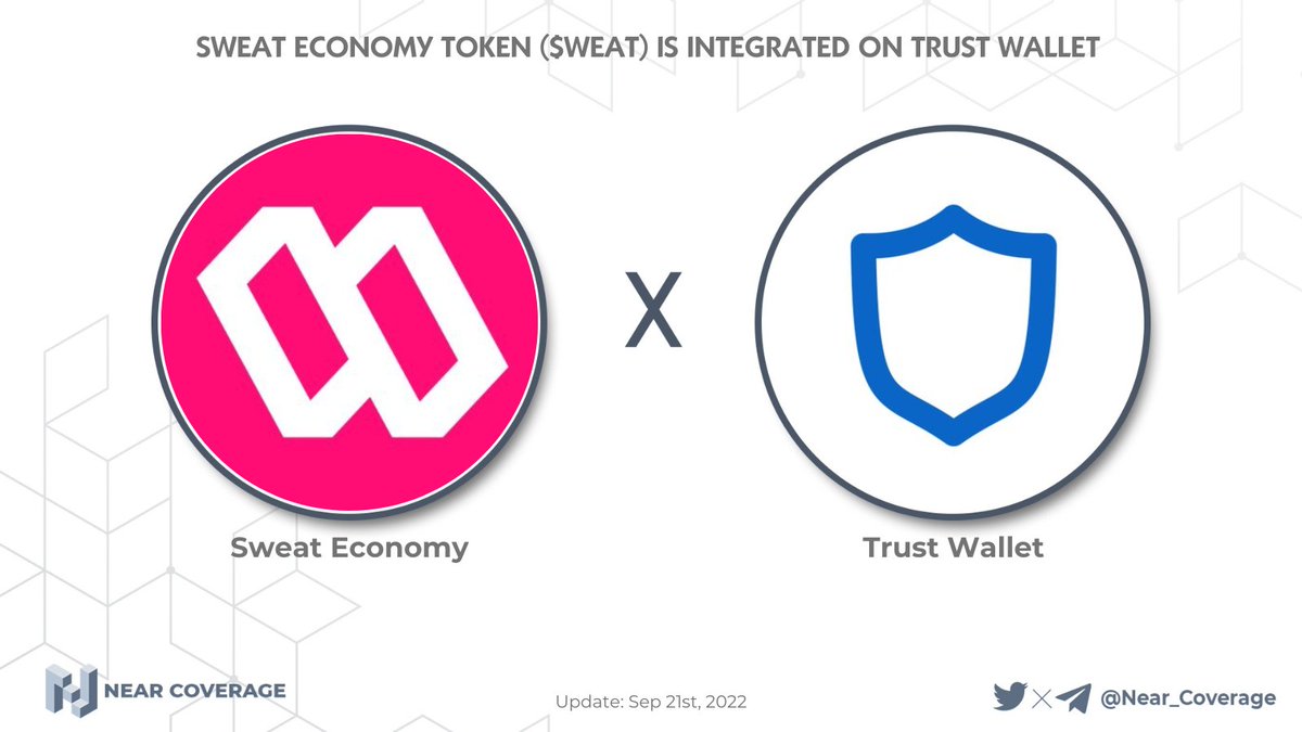 Near_Coverage's tweet photo. What HUGE news for @SweatEconomy 

We are glad to announce that $SWEAT has been integrated into @TrustWallet 😍

Users can now send and receive $SWEAT (ERC-20) to their #TrustWallet 🎉

#NearProtocol #MoveToEarn #SWEAT @NearGuru_ https://t.co/lO5dHkq3w2