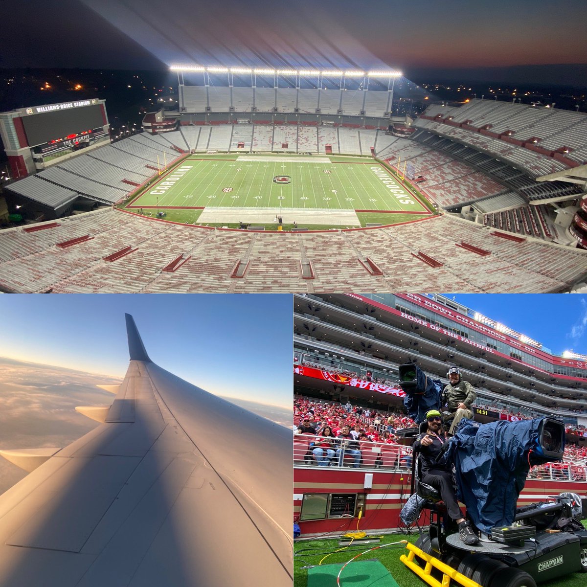 Busy weekend at the offices. #gamecocks #49ers #cameraop #carpeteachem #ESPN #FOXsports