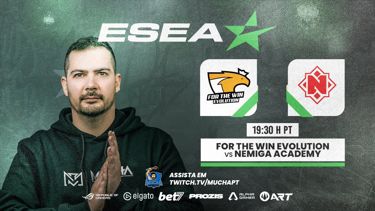 mucha (@andremuchagata) on Twitter photo Vou live às 19h15 para acompanhar o BO3 da FTW Evolution, no seu arranque de playoffs na ESEA. Dependendo do resultado, talvez ainda se dê um saltinho aos <a href="/storM__eSports/">storM eSports</a>, conto novamente com vocês no apoio. 🥳
📺twitch.tv/muchapt
19H30 <a href="/ftwesports/">FTW | For The Win Esports</a>.Evo x <a href="/nemigagg/">Nemiga Gaming</a>.Academy Vou live às 19h15 para acompanhar o BO3 da FTW Evolution, no seu arranque de playoffs na ESEA. Dependendo do resultado, talvez ainda se dê um saltinho aos <a href="/storM__eSports/">storM eSports</a>, conto novamente com vocês no apoio. 🥳
📺twitch.tv/muchapt
19H30 <a href="/ftwesports/">FTW | For The Win Esports</a>.Evo x <a href="/nemigagg/">Nemiga Gaming</a>.Academy