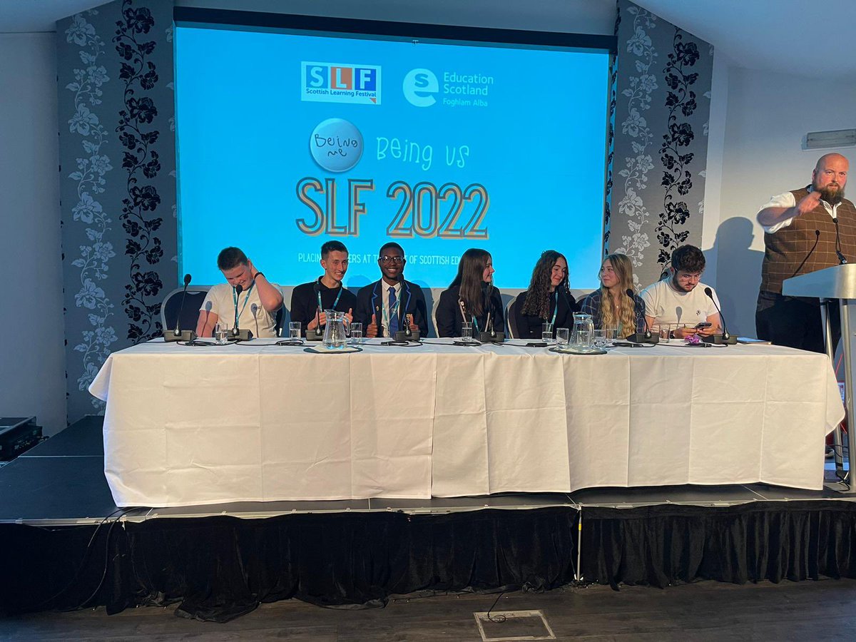 MrJFuchs's tweet photo. Our Head Boy, Damilola Oluwole, about to deliver a keynote address with 5 other young people at the opening of the @EducationScot #scottishlearningfestival #SLF22 We are so proud of you Dama and know you’ll smash it 👏🏻👏🏻👏🏻@StAndrewsRCSec @StAndrewsCLPL @Moolan1008 https://t.co/ziVwWQr2B9